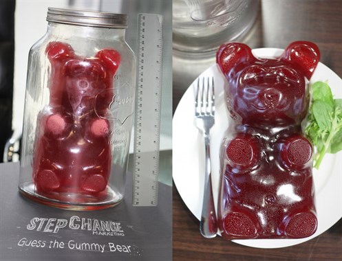 win the giant gummy bear